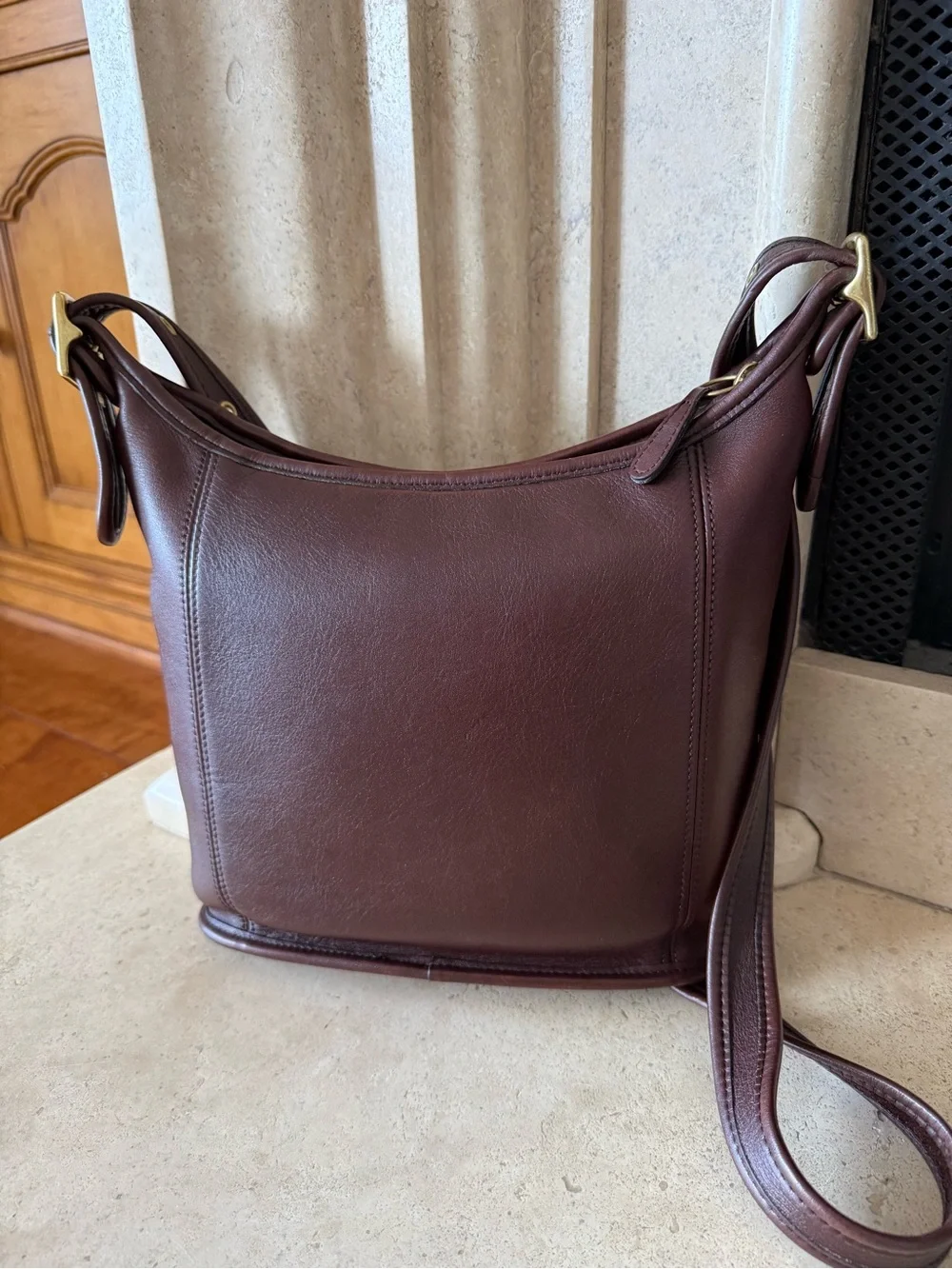 Vintage Coach 9816 Legacy Slim Duffle Mahogany Brown USA Made